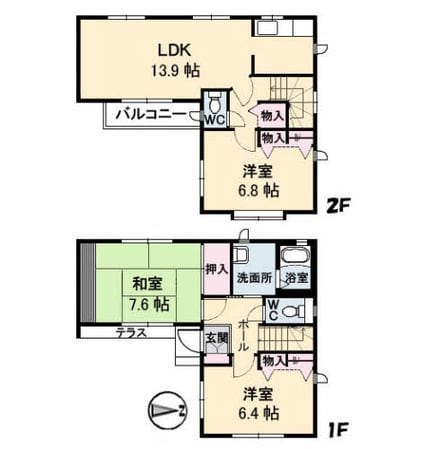 ラ・ピースの物件間取画像